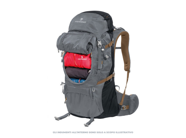 Zaino Ferrino TRANSALP 60 Litri Trekking Dorso Ergonomico Multitasche