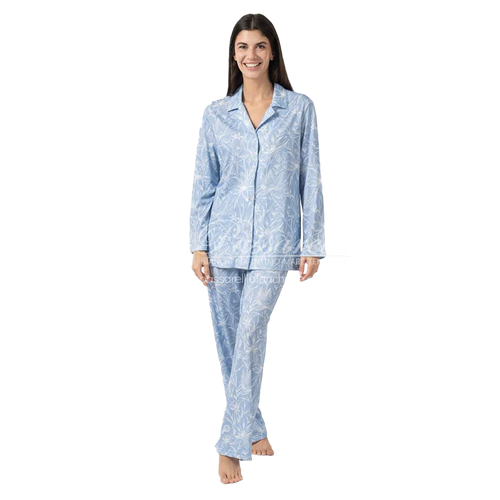 Zero Pigiamore Pigiama Estivo Maniche Lunghe da Donna Aperto 4341 2504S50