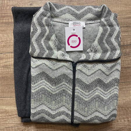 Zero Pigiamore Pigiama Invernale da Donna Aperto con Zip 3537 S54 - Passarelli Biancheria