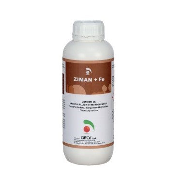 Ziman+Fe Kg.1 Concime Liquido Previene e Tratta le Fisiopatie da Carenza di Ferro, Manganese e Zinco Aifar