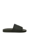 Bottega Veneta Sliders Carpet in Gomma Nera da uomo