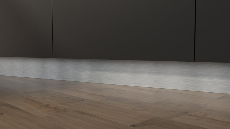 Zoccolatura 15 H INOX per cucina 2 metri, in PVC