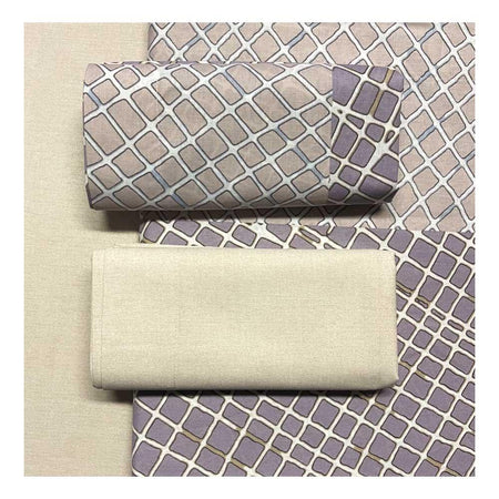 Zucchi Completo Lenzuola Piazza e Mezza c/doppie federe String D63 - Passarelli Biancheria