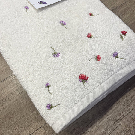 Zucchi Telo Doccia 90x180 con ricamo 100% cotone Ginny S18