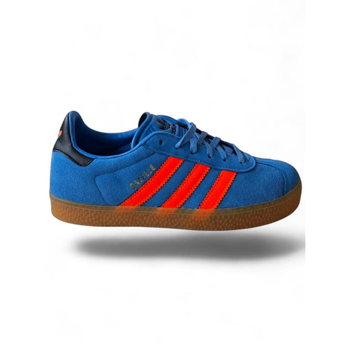 Sneakers bambino Adidas Gazelle J JP7124 bluette arancione beige - Icona intramontabile con stile vivace e moderno