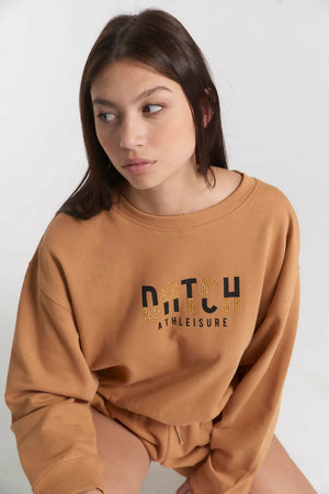 Felpa donna datch girocollo strass