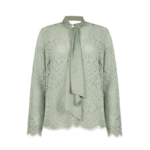 Dexterior bluse e camicie donna d.exterior - pizzo dentelle tunica sciarpa - verde da donna
