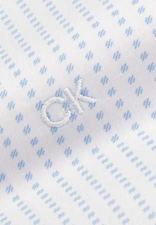 calvin klein CAMICIA THERMO TECH STRIPE FITTED SHIRT da uomo