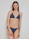 Costume Gisela 2/30224BT taglia M, bikini reversibile fantasia etnica, top triangolo con foam estraibile, slip con laccetti laterali.