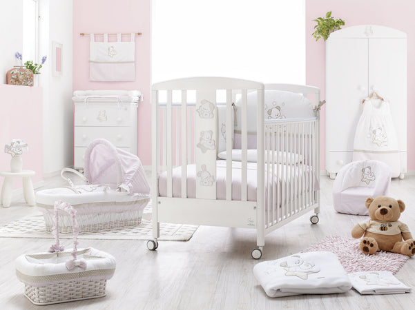 Cesto Vimini RETTANGOLARE. NATURALE Italbaby Sweet Star Azzurro