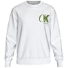 Calvin Klein felpa bianca logo sul petto LV04LD243GYAF