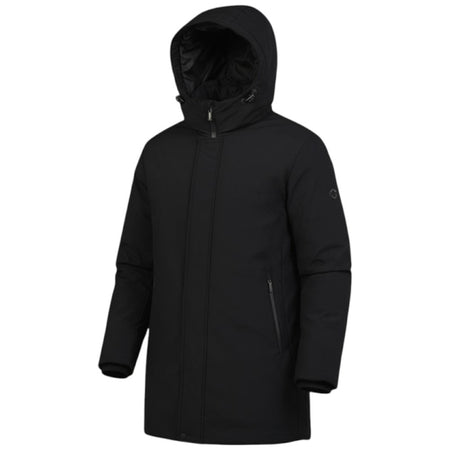Markup parka nero lungo in tessuto tecnico MK24007