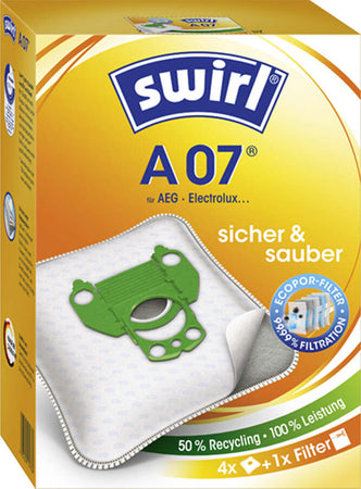 A07---4-Sacchetti-Antiallergenici-e-1-Filtro-Aria-per-Aspirazione-AEG,-Electrolux-e-Altri