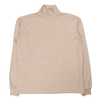 AURALEE Seamless Hi Neck L/S Tee in Top Brown da uomo