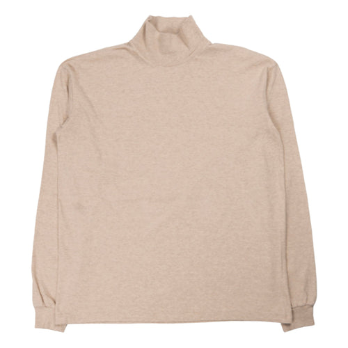 AURALEE Seamless Hi Neck L/S Tee in Top Brown da uomo