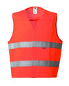 Gilet Hi-Vis Arancio Gilet da Lavoro Alta Visibilità da Cantiere Asfaltatore Lavori Stradali
