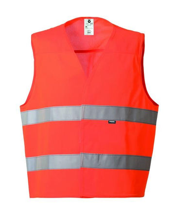 Gilet Hi-Vis Arancio Gilet da Lavoro Alta Visibilità da Cantiere Asfaltatore Lavori Stradali