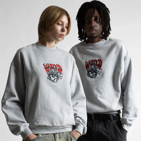 Felpa Wasted Paris Bane crewneck Grey