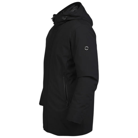 Markup parka nero lungo in tessuto tecnico MK24007