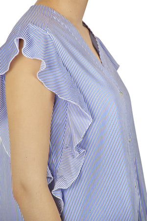 ALESSIA SANTI Alessia Santi - Camicia - 450171 - Bianco/Blu da donna