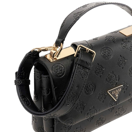 Guess borsa a mano nera 4G Logo peony TISHA HWPD7764200BLO