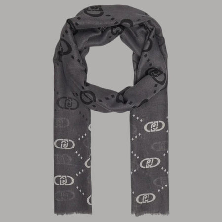 Liu Jo stola con logo 70x180 nero degrade 2F5080T0300