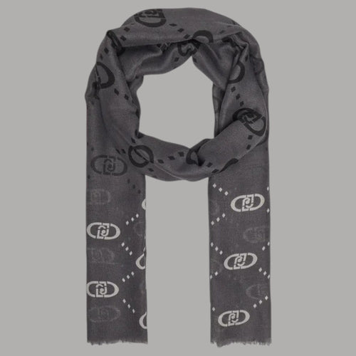 Liu Jo stola con logo 70x180 nero degrade 2F5080T0300