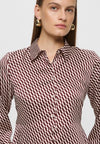Abito Comma twill poliestere stamp