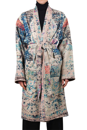 LA FEMME BLANCHE La Femme Blanche - Kimono - 470161 - Grigio/Petrolio da donna