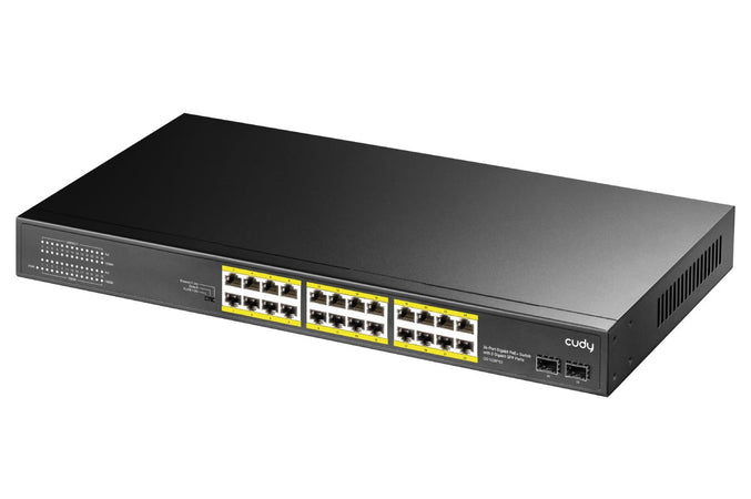 Switch Gigabit PoE+ 24 Porte con 2 porte Gigabit SFP, GS1028PS2
