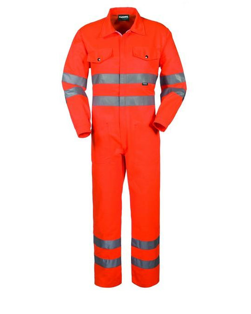 Tuta Hi-Vis Arancio Tuta da Lavoro Alta Visibilità da Cantiere Asfaltatore Lavori Stradali