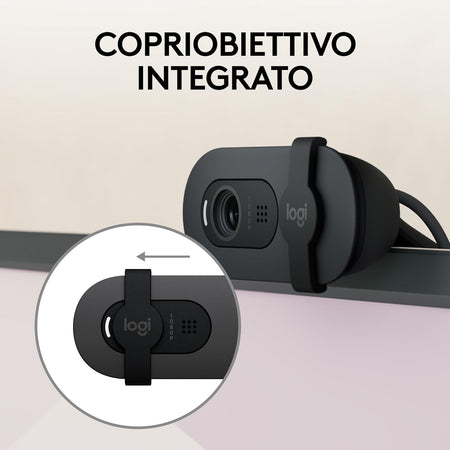 Logitech Brio 100 Full HD 1080p 4" Webcam Grigio