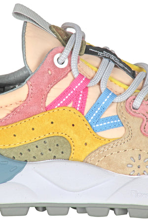 FLOWER MOUNTAIN Flower Mountain - Sneakers - 451021 - Verde/Rosa da donna