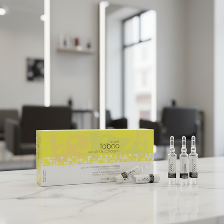 Taboo Keratin Fiale Lozione Ristrutturante Capelli Trattati - 12x10ml Cheratina Collagene