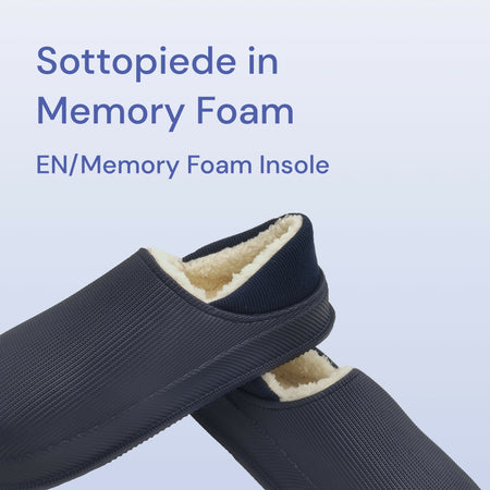 Amix Diamond Le Originali Dasoft Fantastiche Ciabatte Invernali Uomo e Donna, Pantofole Chiuse Con Peluche, Zoccoli con Pelliccia Interna, Memory Foam e Suola Antiscivolo, Sabot da Casa e Giardino