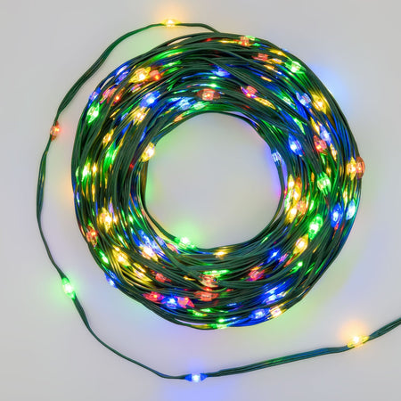 Catena lineare "Gocce luminose" con led da Ø 4 mm con cavo 8 giochi di luce