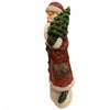 Babbo natale in poli-resina h 38 cm decorazione natalizia rosso statuina