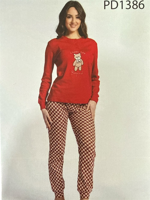 Pigiama Donna Autunno/Inverno Papalina Abbie in Cotone Interlock – Made in Italy