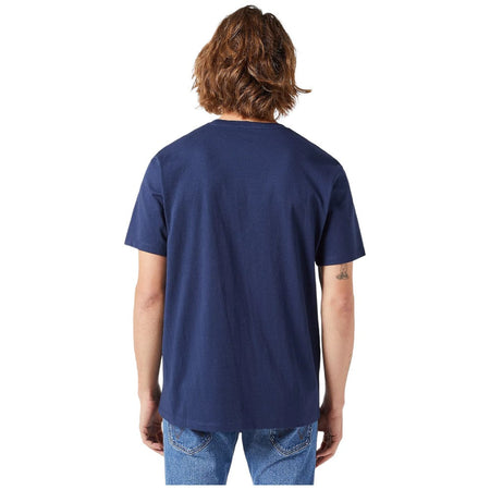Wrangler t-shirt blu logo piccolo 112350434