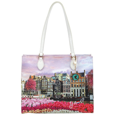 YNot borsa square shopping bag Amsterdam Tulips YES602S4