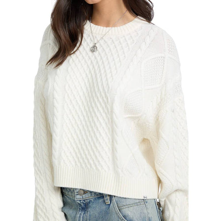 Guess maglione bianco a trecce GJ W5BR09 Z0561 G293