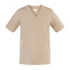 Casacca Flavio Beige Casacca Infermiere Medicale Collo a V No Stiro Microfibra Superleggera