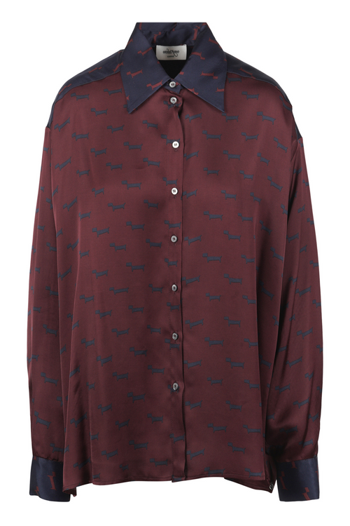 OTTOD'AME Ottod'ame - Camicia - 461357 - Bordeaux/Blu da donna