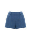 Gucci Pantaloncini Shorts Misto Mohair in Blu Avio da donna