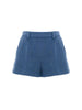 Gucci Pantaloncini Shorts Misto Mohair in Blu Avio da donna