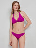 Bikini Gisela 2/30204BT taglia M/3, top triangolare senza ferretto con nodo centrale e imbottitura estraibile, slip con nodi sui fianchi, tessuto elasticizzato.