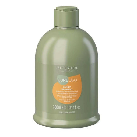 Alterego curego curly shampoo 300 ml, per la detersione delicata e l'idratazione dei capelli ricci o mossi.
