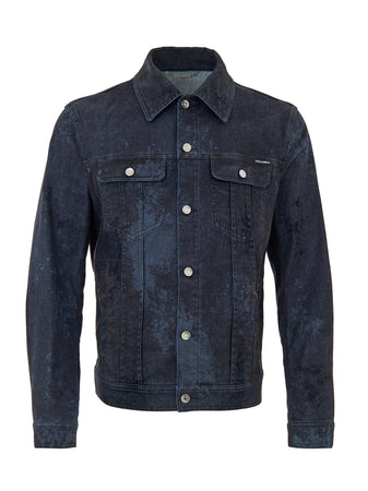 Dolce &amp; Gabbana Giubbino Effetto Spalmato in Grigio Scuro da uomo