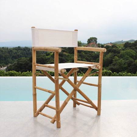 Sedia regista "Mojito" da esterno in legno di Bamboo, 60 x 44 x 88 cm
