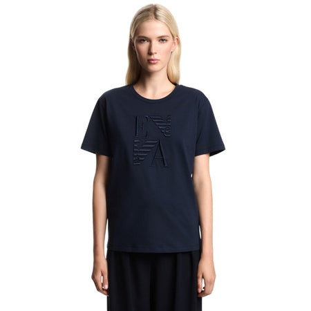 EMPORIO ARMANI t-shirt donna emporio armani - t-shirt - blu da donna